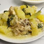 Ginataang papaya with chicken.