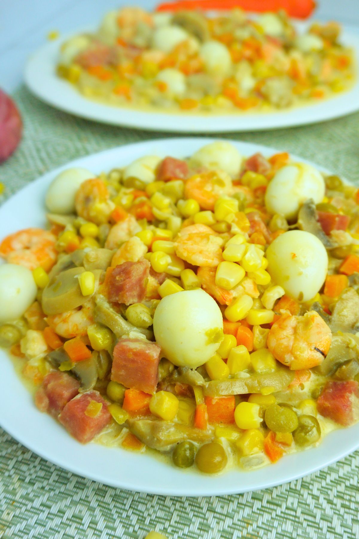 Creamy sipo egg in plate