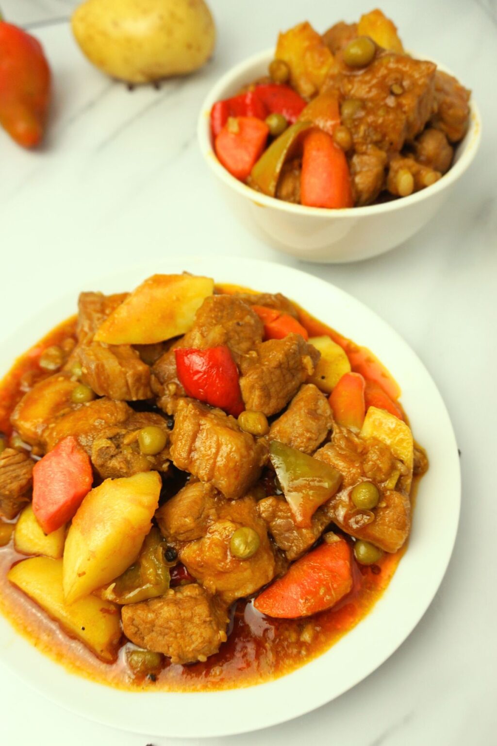 Chicken Afritada Recipe - Pinoy Family Recipes